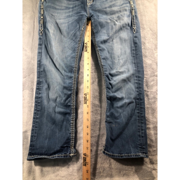 Rock Revival Womens Size 29 Medium Wash Low Rise Easy Crop Denim Jeans - Picture 2 of 4